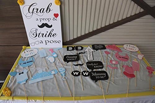 Balloonistics Baby Shower Photoshoots, Photo Booths, Baby Shower Props 30 Pieces, Sticks Attached To Moms Shoots, Maternity Shoots, Photography Or Pregnancy Favors Babyshower Items, For Prop Material thumbnail 6