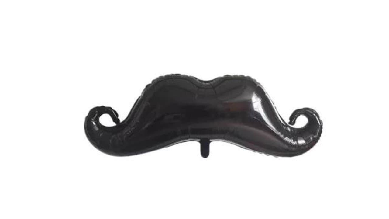 Balloonistics Black Moustache Foil Balloon – Novelty Party Balloon for Little Man & Themed Celebrations