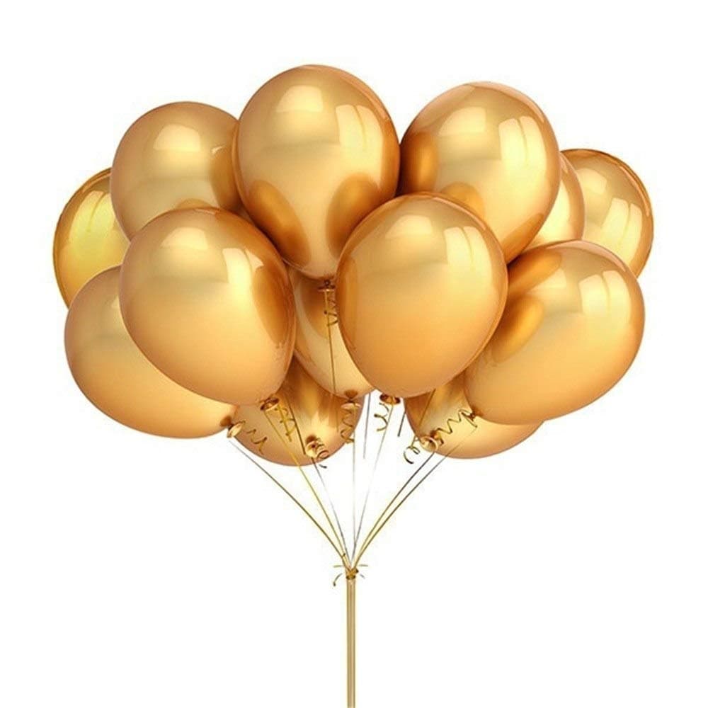 Balloonistics Metallic Gold Latex Balloons – Pack of 50 Premium Golden Party Balloons for Birthday & Anniversary Decoration thumbnail 1