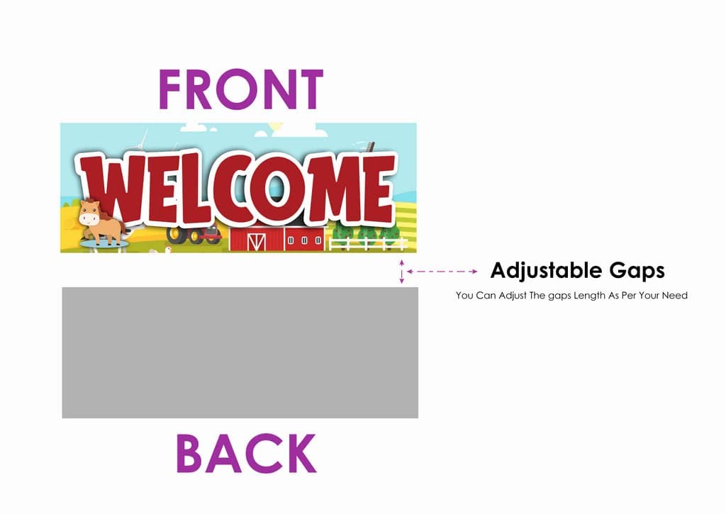Balloonistics Farm Theme Welcome Outdoor Board - Large Barnyard Birthday Yard Sign - Premium Weather-Resistant Cardstock Red Tractor & Cow Welcome Poster, Rustic Country Party Entryway Decor (Welcome Outdoor Board) thumbnail 5