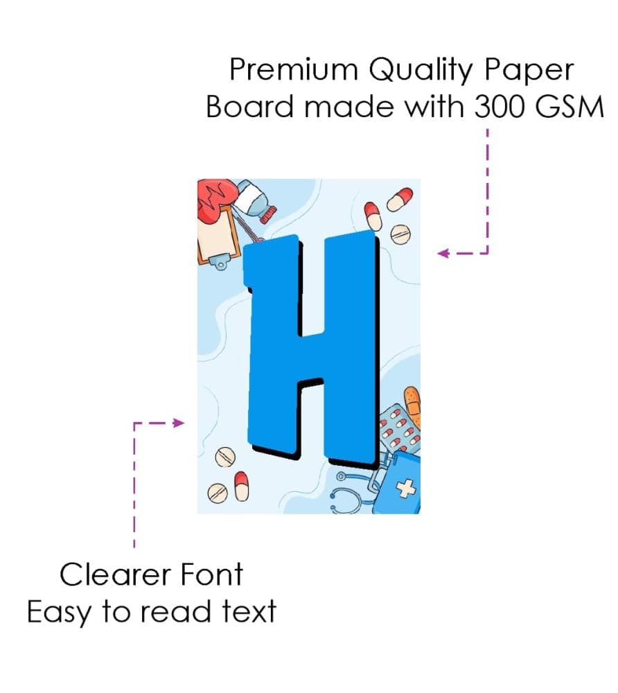 Balloonistics Doctor Theme Happy Birthday Banner - Medical Professional Party Bunting - Premium Cardstock Stethoscope & Scrub Blue Birthday Decoration with Ribbons, Future Doctor & Hospital Theme Backdrop thumbnail 5