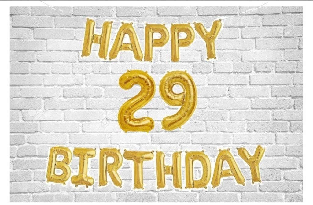 Balloonistics Happy Birthday Letter Golden Foil Balloons and Number Golden Foil Balloon for Party Decoration (Number 29) thumbnail 1