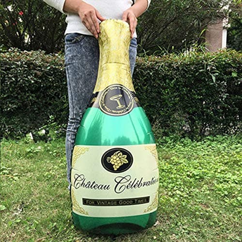Balloonistics Champagne Wine Glass & Bottle Foil Balloon Set | 36 Inch | Party, Anniversary & New Year Decoration thumbnail 5