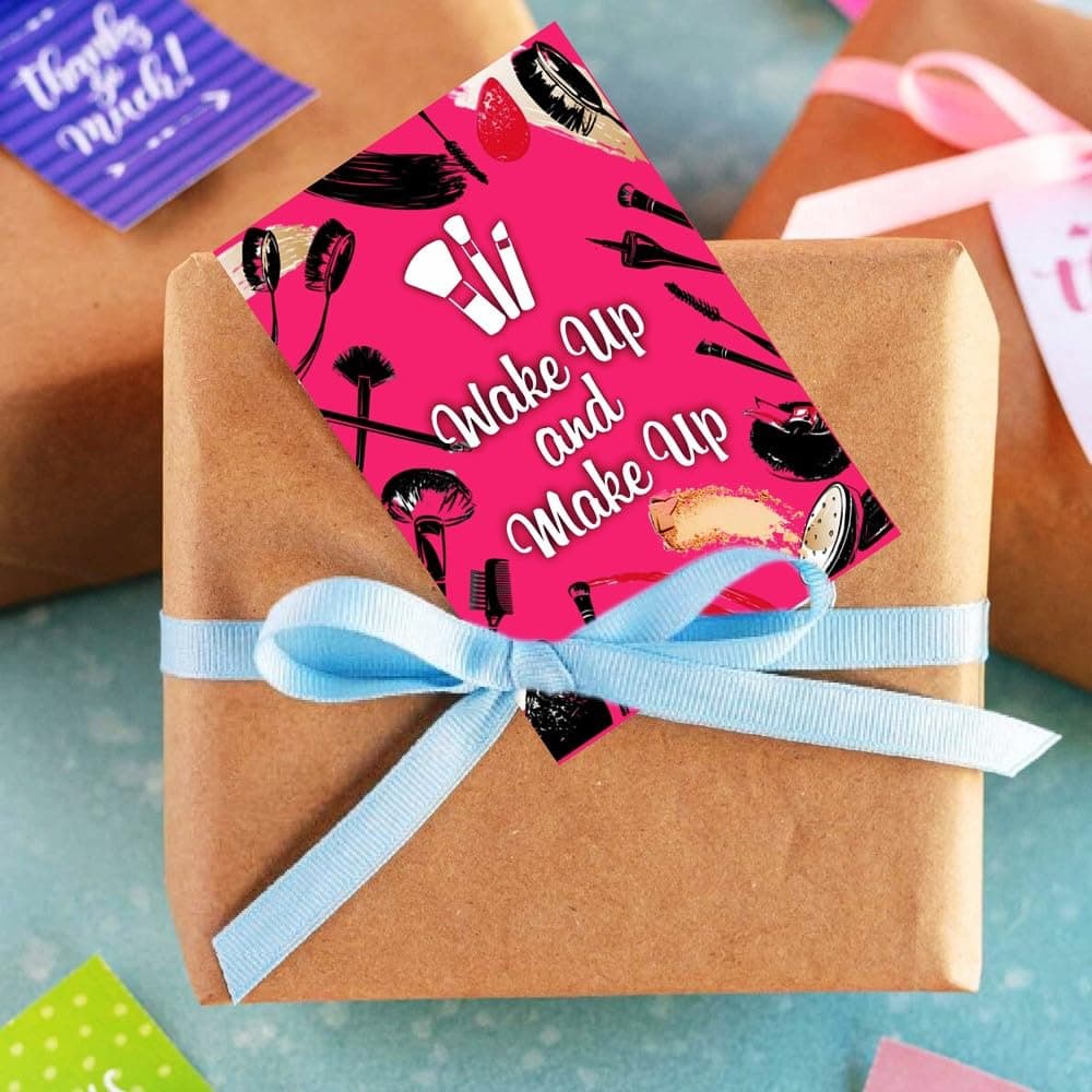 Balloonistics Makeup Birthday Theme Invitation Cards - Pack of 10 Double-Sided Premium Cardstock Invites with Envelopes - Glamour & Cosmetics Party Supplies, Salon Theme, Spa Day Stationery (Invite Cards - Pack of 10) thumbnail 3