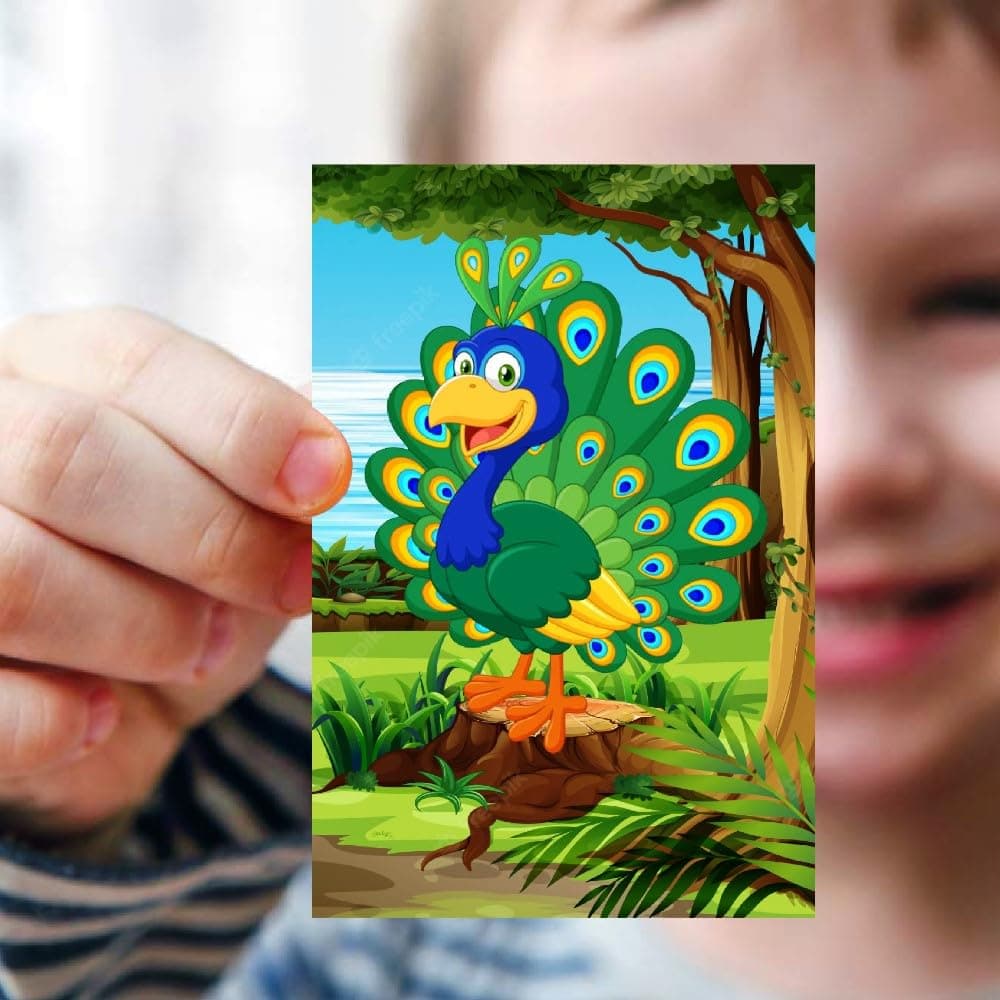 Peacock Theme Invitation Cards (Pack of 10) - Majestic Teal & Gold Fill-In Invitations with Envelopes - Royal Indian Bird & Plumage Stationery, Elegant Party Invites for Birthdays (Invite Cards - Pack of 10) thumbnail 2