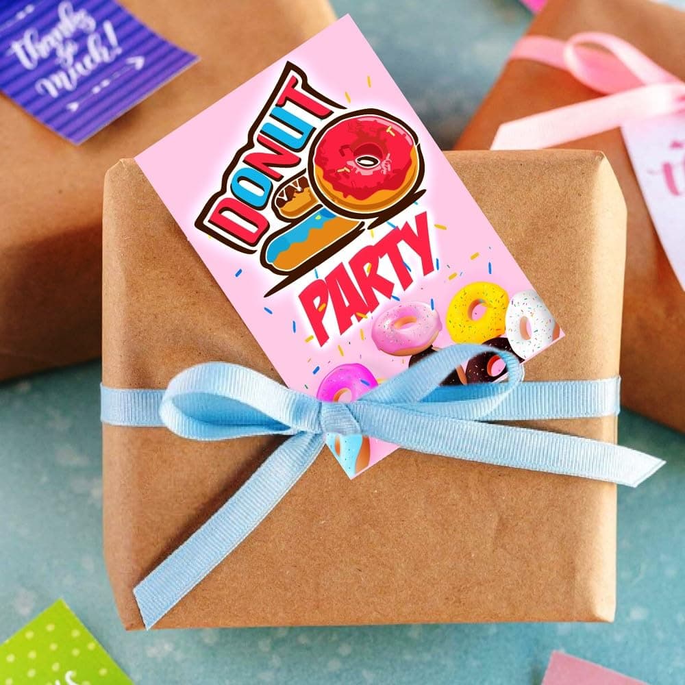 Balloonistics Donut Theme Birthday Invitation Cards - Pack of 10 Fill-In Invitations with Envelopes - Double-Sided Cardstock, Sweet One & Donut Grow Up Party Supplies for Kids (Invite Cards - Pack of 10) thumbnail 3