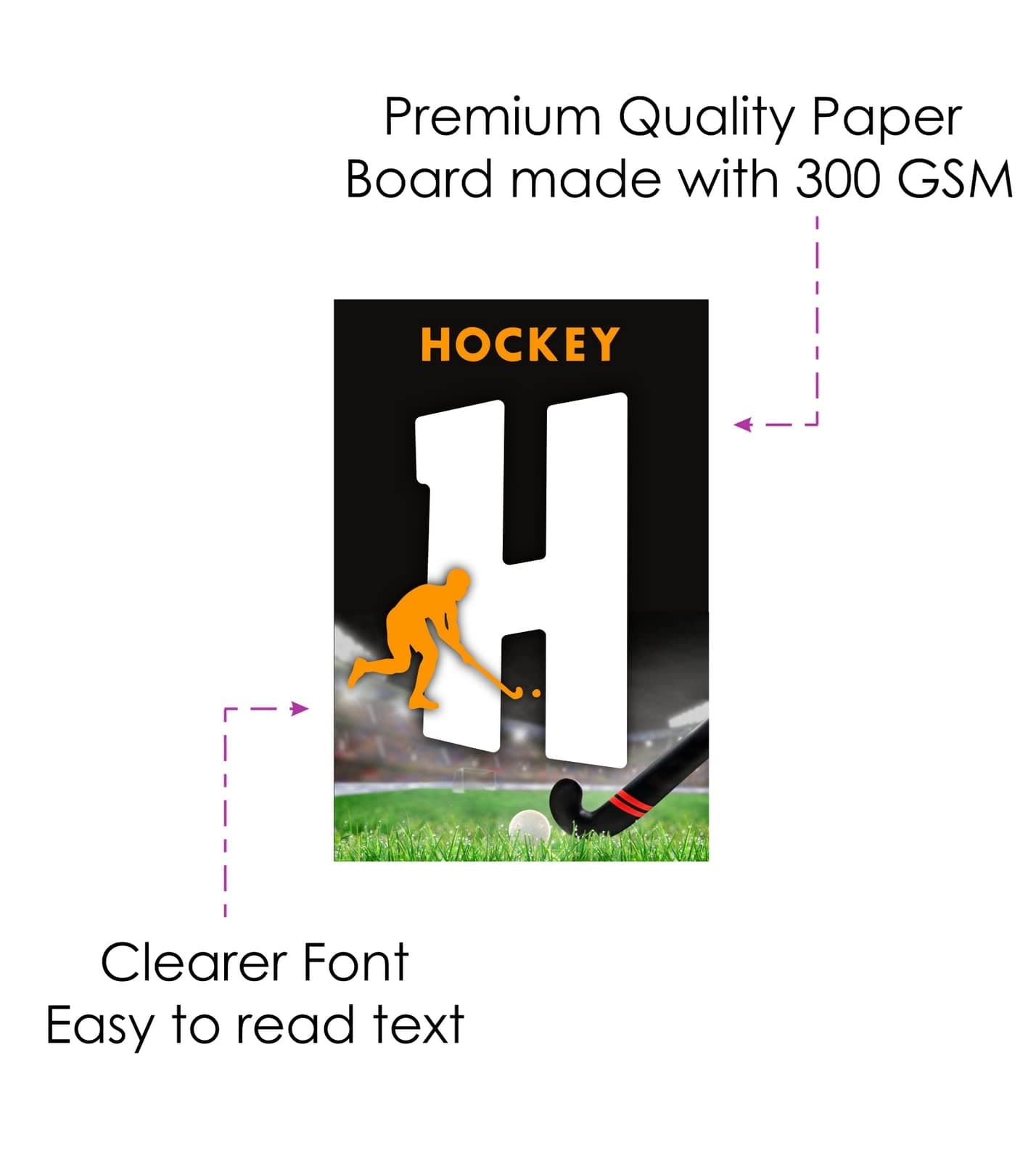 Balloonistics Hockey Theme Happy Birthday Banner - Ice & Field Hockey Cardstock Bunting for Kids and Adults - Slapshot & Game Day Party Supplies, Sports Theme Backdrop Decor thumbnail 5