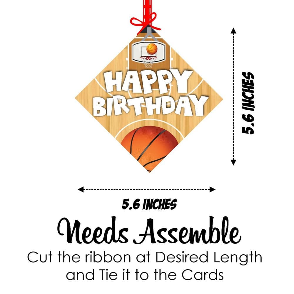 Balloonistics Basketball Theme Birthday Party Hanging Decorations Double-Sided Cardstock Ceiling Swirls Decor with Ribbons Party Supplies for Kids (Hangings - Pack of 12) thumbnail 7