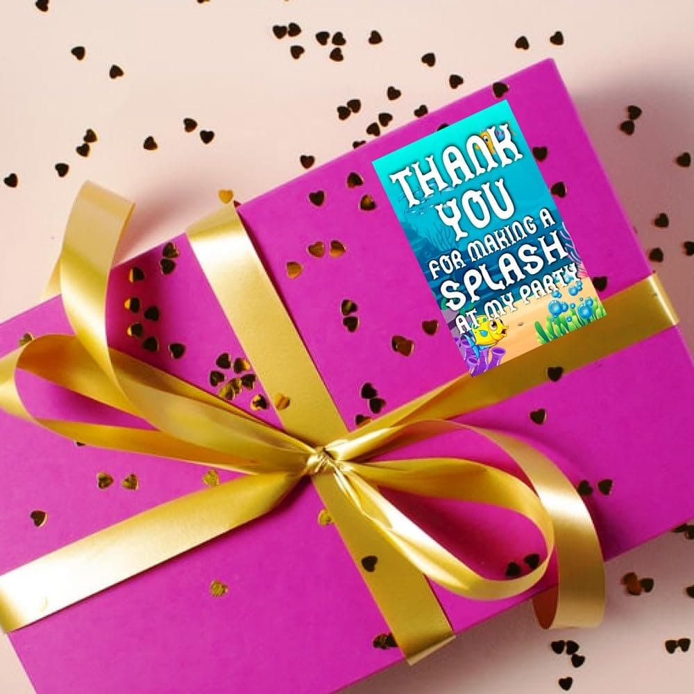 Balloonistics Ocean Underwater Theme Birthday Thank You Cards Cardstock Notes for Return Gifts Party Supplies for Kids Birthday (Thank you Cards - Pack of 20) thumbnail 7