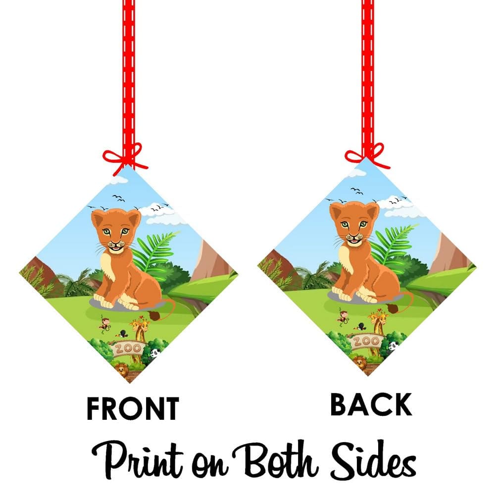 Balloonistics Zoo Theme Hanging Decorations - Pack of 12 Double-Sided Cardstock Animal Cutouts with Shimmering Foil Swirls - Lion, Elephant, & Zebra Jungle Safari Party Supplies (Hangings - Pack of 12) thumbnail 8