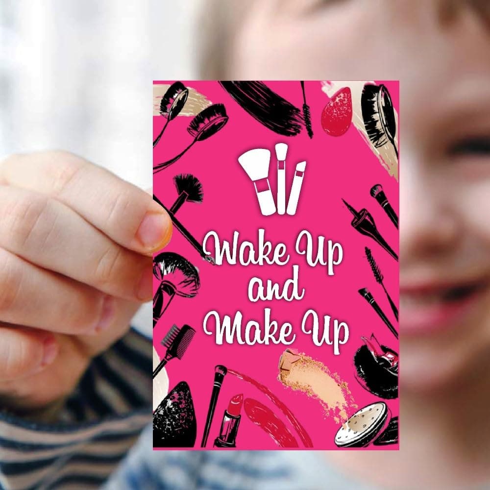 Balloonistics Makeup Birthday Theme Invitation Cards - Pack of 10 Double-Sided Premium Cardstock Invites with Envelopes - Glamour & Cosmetics Party Supplies, Salon Theme, Spa Day Stationery (Invite Cards - Pack of 10) thumbnail 2