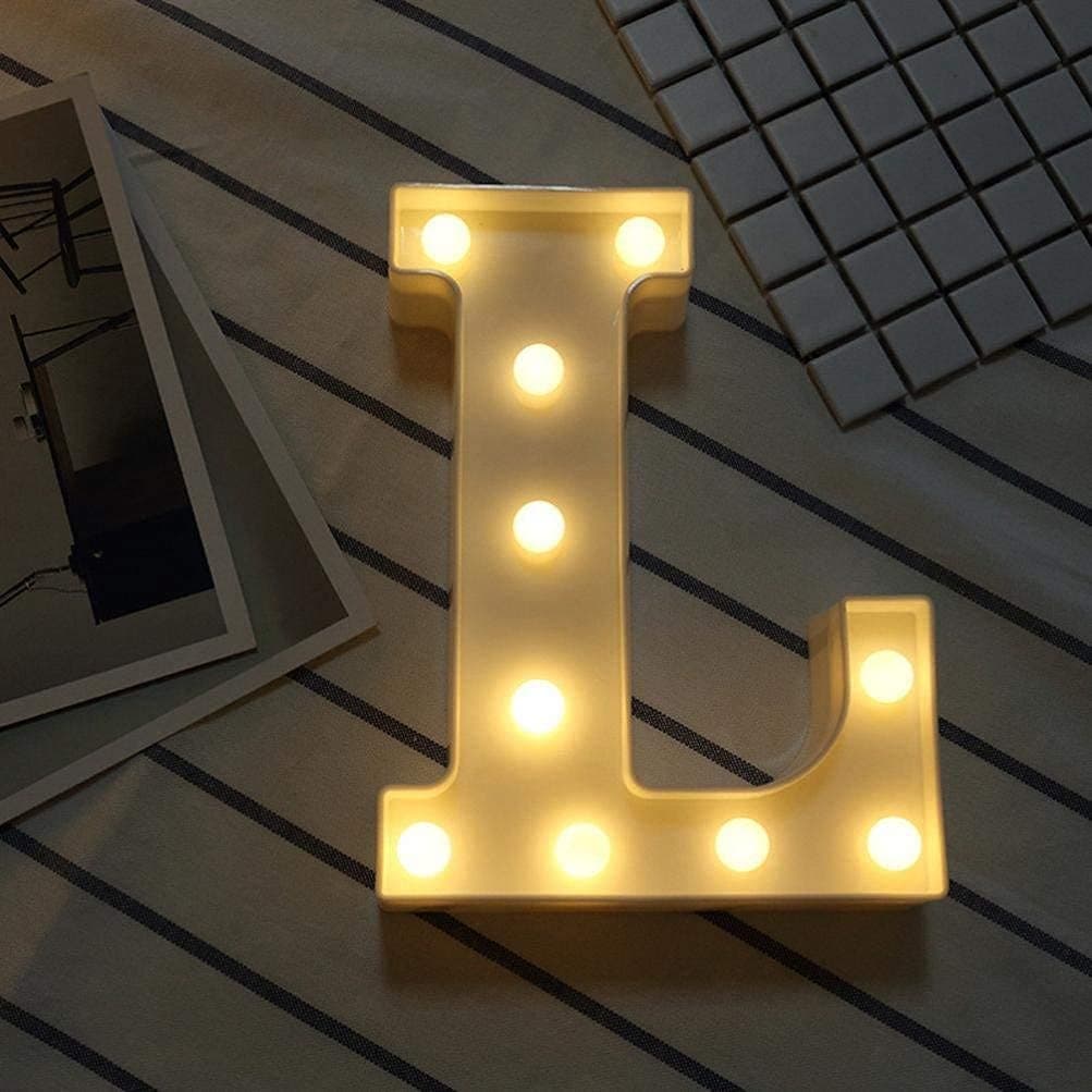 Balloonistics LED Marquee Letter 'L' Light | 9-Inch Warm White Glow | Cordless Battery-Operated Standing Alphabet Sign for Birthdays, Weddings, Nurseries & Personalised Home Décor thumbnail 3