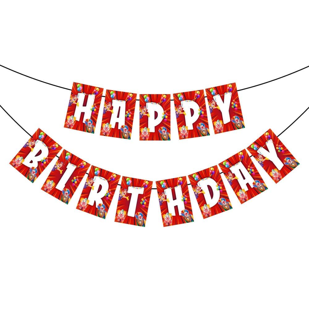 Balloonistics Joker Theme Happy Birthday Banner - Grinning Villain Inspired Party Decoration - Premium Cardstock Purple & Green Bunting with Ribbons, Gotham City Chaos Birthday Backdrop for Fans (Happy Birthday Banner) thumbnail 2