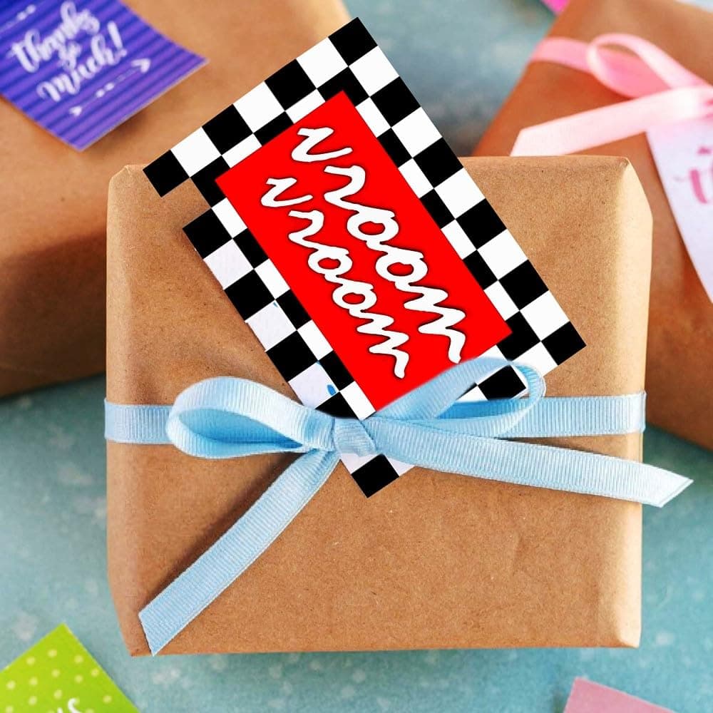 Balloonistics MotoGP Theme Birthday Invitation Cards - Pack of 10 Premium Double-Sided Cardstock Invites with Envelopes - Grand Prix Racing & Motorbike Party Supplies, Racing Flag Design for Kids & Adults(Invite Cards - Pack of 10) thumbnail 3