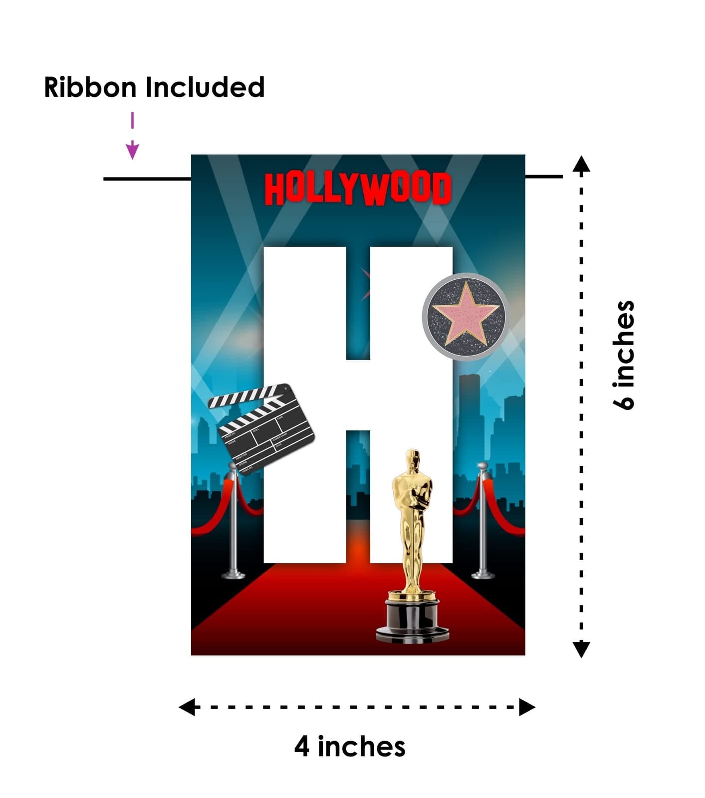Balloonistics Hollywood Theme Happy Birthday Banner - Large Gold & Black Cardstock Bunting for Red Carpet VIP Parties - Movie Night, Awards Ceremony & Cinema Backdrop Decorations (Happy Birthday Banner) thumbnail 6