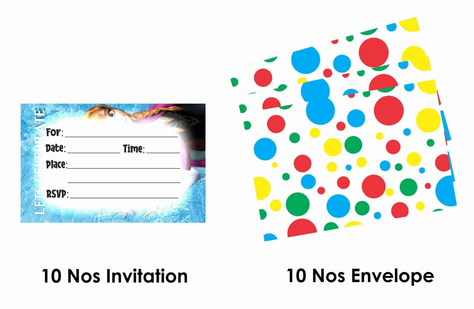 Balloonistics Ice Princess Theme Birthday Invitation Cards – Pack of 10 Cards with Envelopes for Kids' Winter Princess Parties thumbnail 5