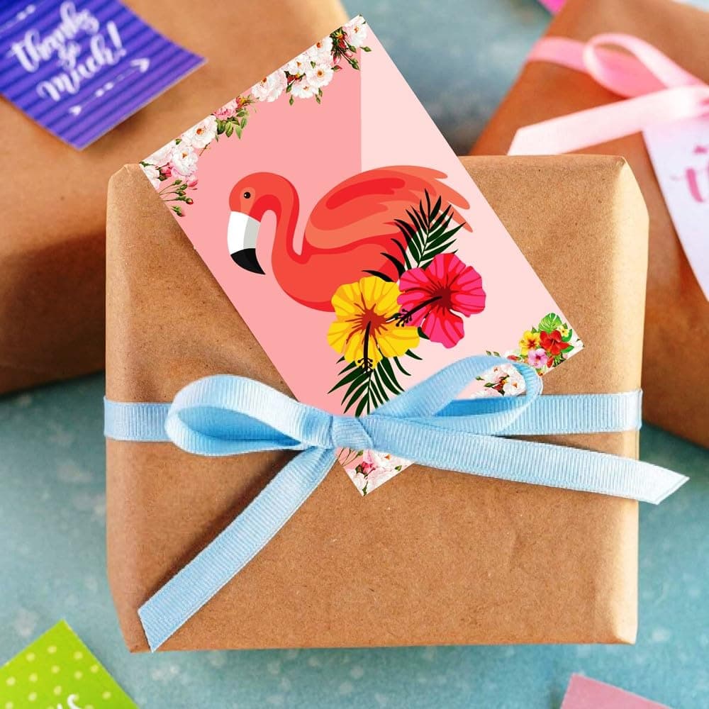 Balloonistics Flamingo Theme Birthday Invitation Cards - Pack of 10 Tropical Luau Party Invites - Premium Cardstock "Let's Flamingle" Fill-in Invitations, Vibrant Summer Pink & Floral Birthday Supplies (Invite Cards - Pack of 10) thumbnail 3