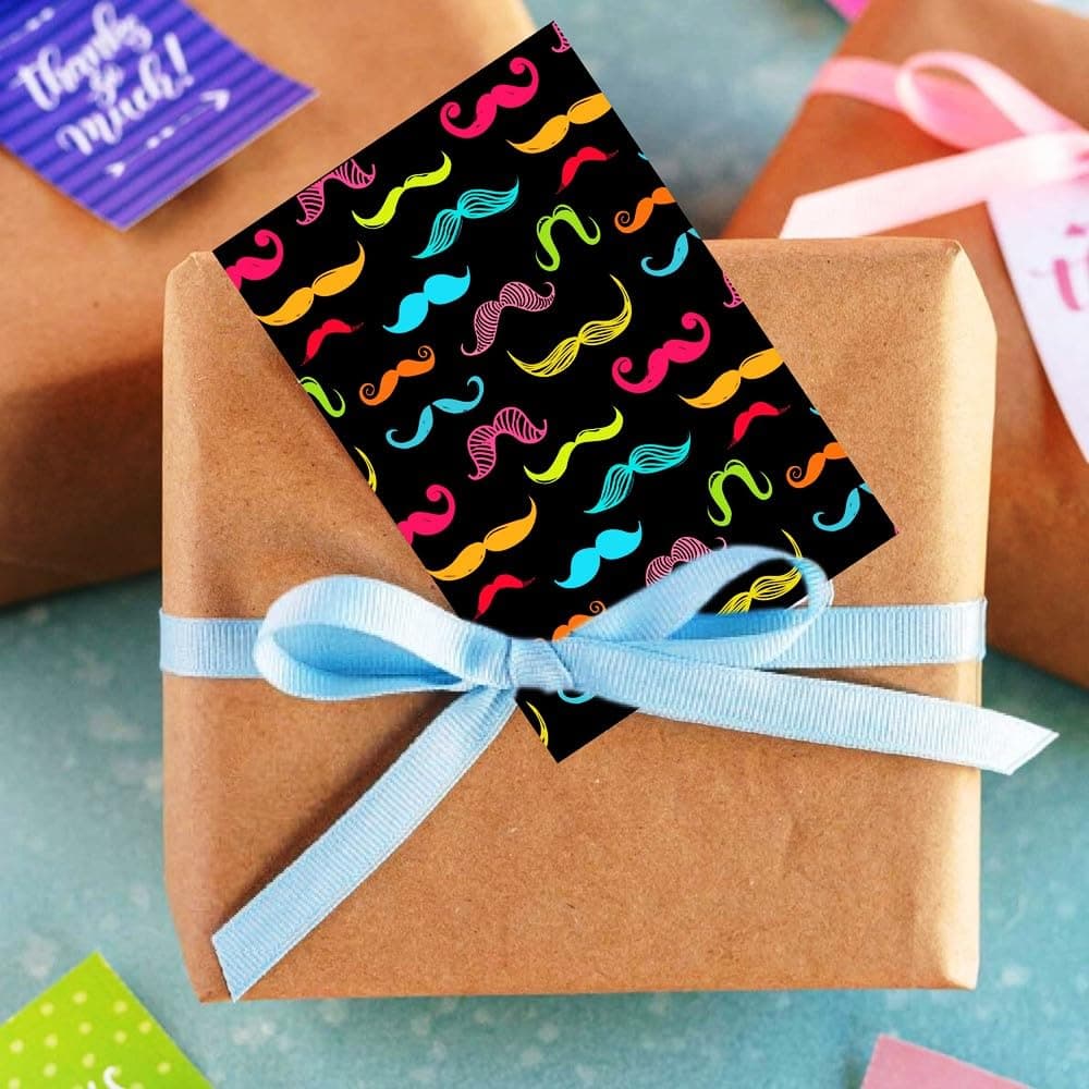 Balloonistics Mustache Theme Birthday- Pack of 10 Double-Sided Cardstock Invites - Dashing Gent & Moustache Bash Birthday Party Supplies, Premium Fill-in-the-Blank Stationery (Invite Cards - Pack of 10) thumbnail 3