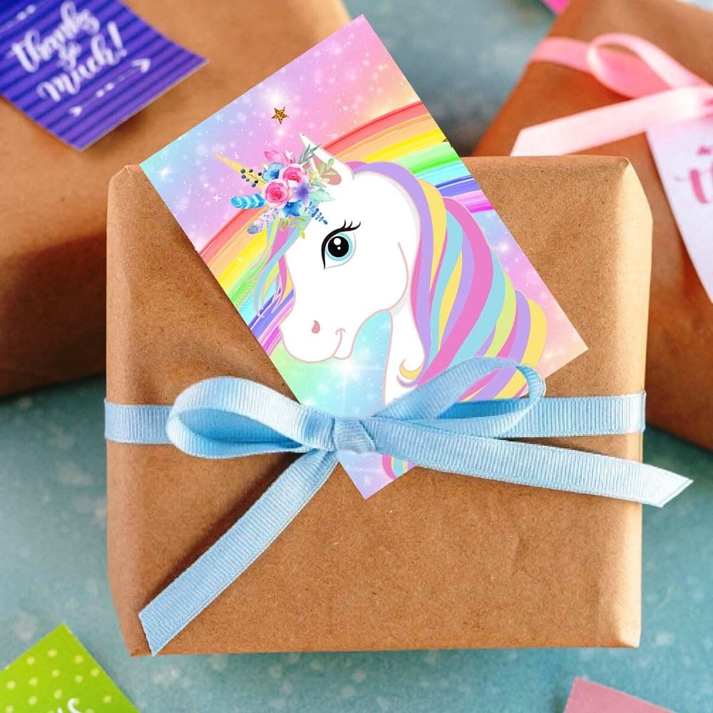Balloonistics Unicorn Theme Birthday Invitation Cards Premium Double-Sided Cardstock Invites Party Supplies for Girls Birthday (Invite Cards - Pack of 10) thumbnail 3