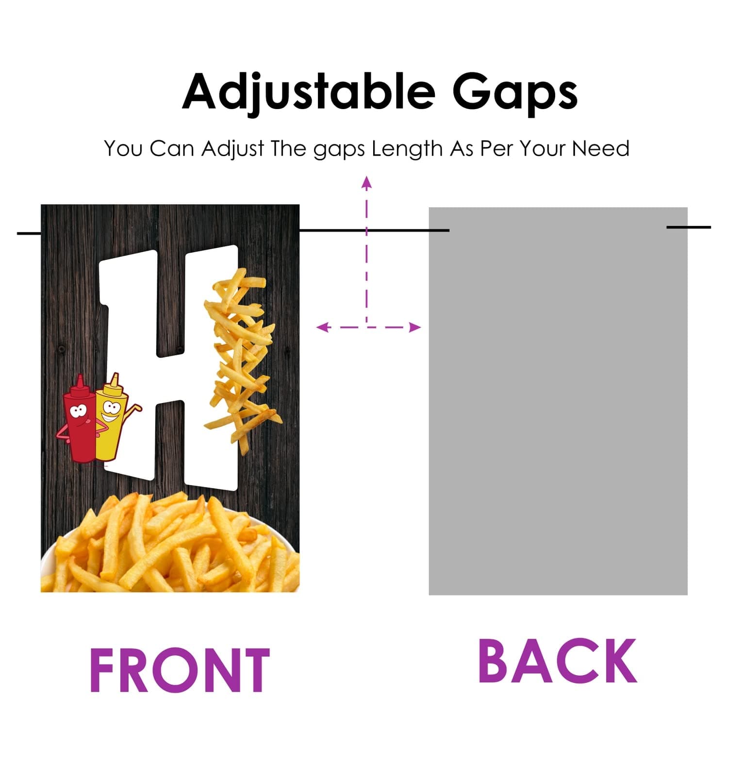 French Fries Theme Happy Birthday Banner - Fast Food & Fry-Day Cardstock Bunting for Kids & Adults - Salty & Sweet Junk Food Party Decorations, Burger & Fries Backdrop thumbnail 5