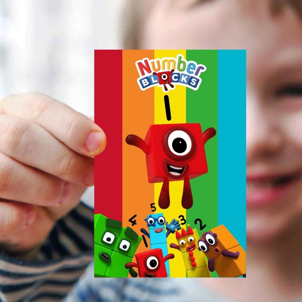 Balloonistics Numberblock Theme Birthday Invitation Cards - Pack of 10 Math-Powered Galaxy & Learning Fun Invites with Envelopes - Double-Sided Cardstock Fill-in Invitations for Kids, Educational Cartoon Party Supplies (Invite Cards - Pack of 10) thumbnail 2
