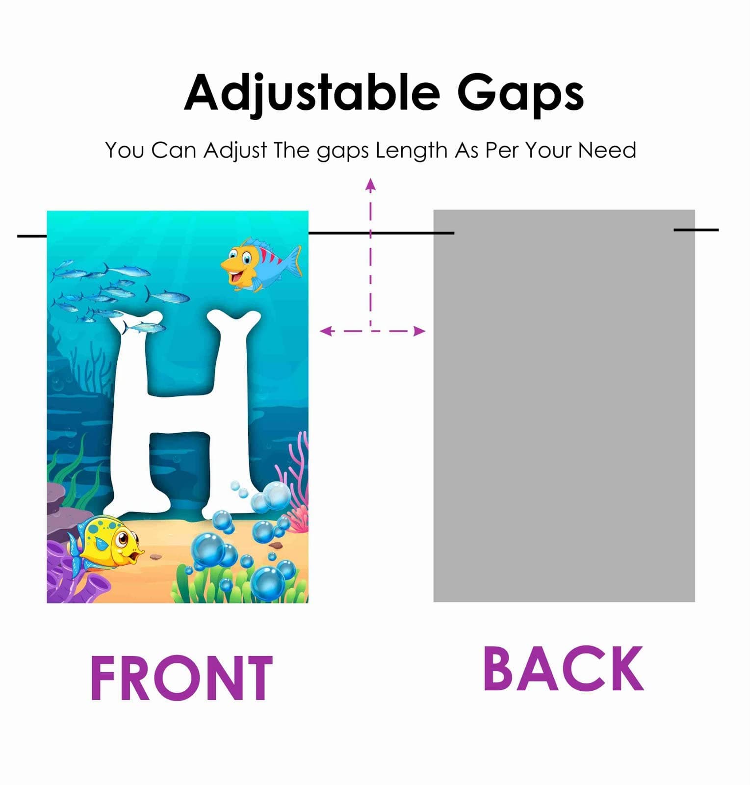 Balloonistics Ocean Underwater Theme Happy Birthday Banner Cardstock Birthday Backdrop Sign for Kids Durable Ocean Life Party Decorations with Ribbon (Happy Birthday Banner) thumbnail 4