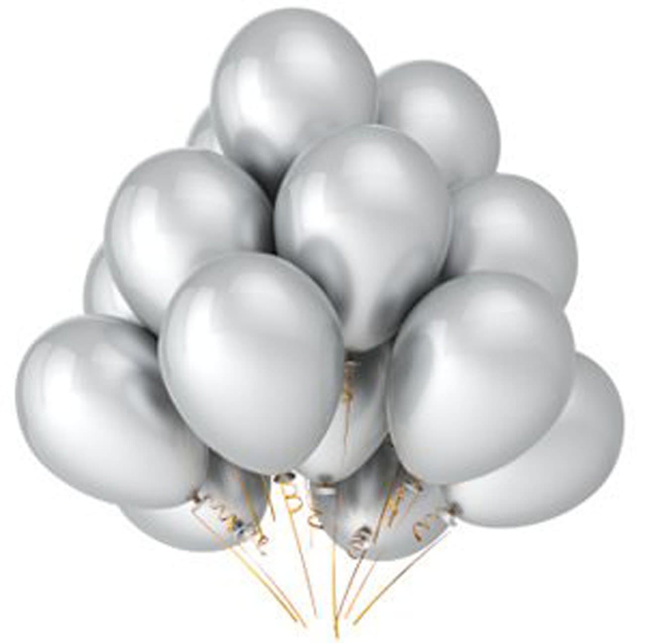 Balloonistics Grey Latex Balloons – Pack of 25 Party Balloons for Birthday & Celebration Decorations