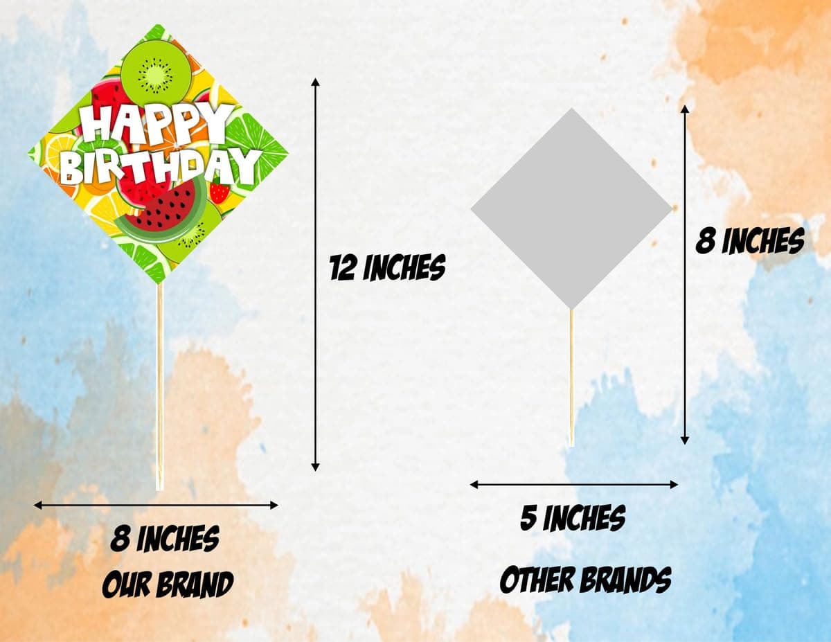 Balloonistics Fruit Theme Photo Booth Props Sweet "Tutti Frutti" Birthday Party Selfie Props Cardstock "One-in-a-Melon" Decorations Summer Bashes thumbnail 4