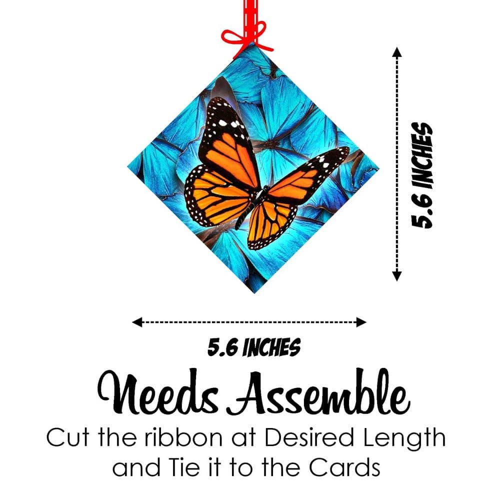 Balloonistics Butterfly Theme Birthday Hanging Decorations - Pack of 12 Double-Sided Cardstock Cutouts - Pink, Gold & Purple Enchanted Garden Party Decor, Whimsical Butterfly Ceiling Hangings (Hangings - Pack of 12) thumbnail 7