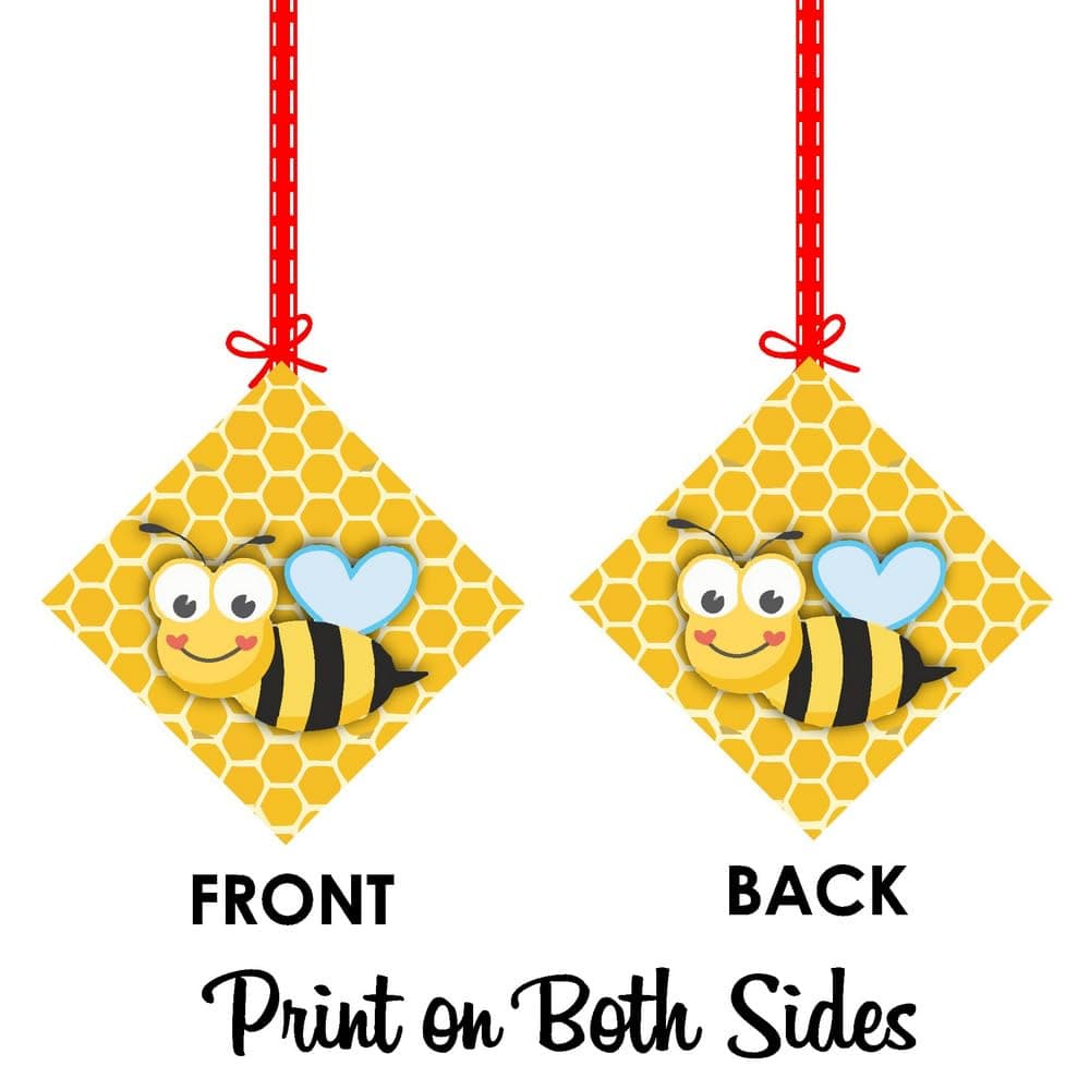 Balloonistics Honey Bee Hanging Decorations Double-Sided Cardstock Honey Bee Theme Party Supplies Hanging Ornaments with Ribbon for Birthday (Hangings - Pack of 12) thumbnail 8