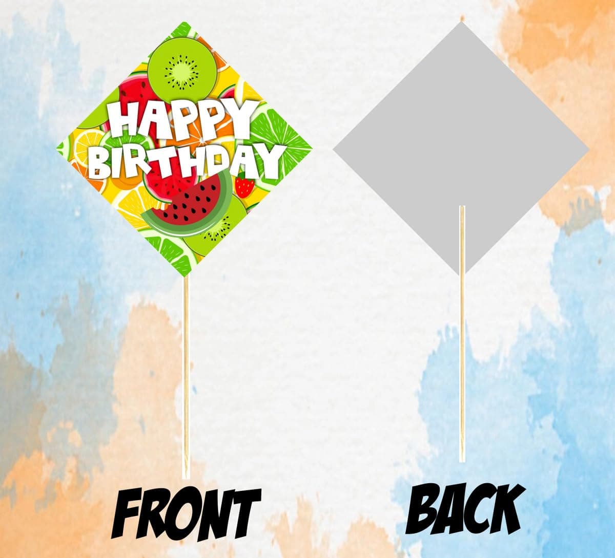 Balloonistics Fruit Theme Photo Booth Props Sweet "Tutti Frutti" Birthday Party Selfie Props Cardstock "One-in-a-Melon" Decorations Summer Bashes thumbnail 3