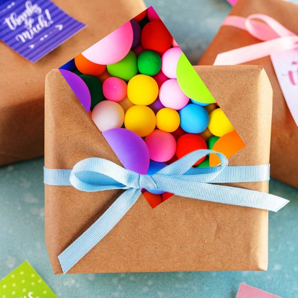Balloonistics Colorful Balloon Birthday Invitation Cards - Pack of 10 Premium Double-Sided Cardstock Invites with Envelopes - Vibrant Rainbow Theme Party Announcements for Kids & Adults (Invite Cards - Pack of 10) thumbnail 3