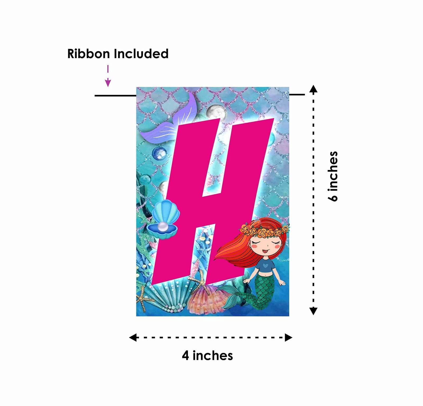 Balloonistics Mermaid Underwater Theme Happy Birthday Banner – Magical Ocean & Sea Bunting for Kids' Mermaid Birthday Party Decoration (Pack of 1) thumbnail 5