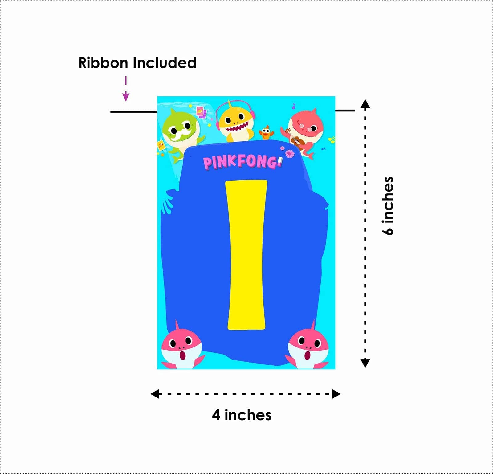 Balloonistics Little Shark Happy Birthday Banner Cardstock Decorations for Kids Birthday Backdrop Sign with Ribbon for Indoor and Outdoor (Happy Birthday Banner) thumbnail 6