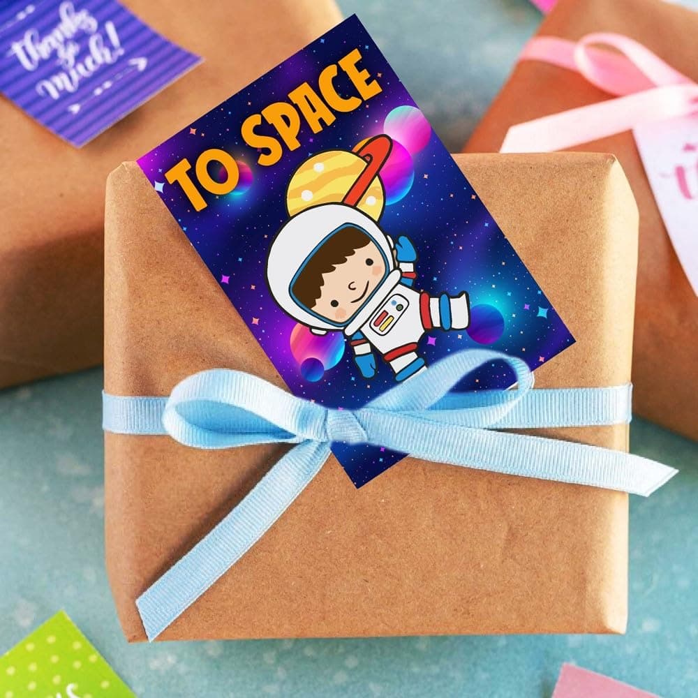 Balloonistics Space Theme Invitation Cards Double-Sided Cardstock Invites Party Supplies for Kids Birthdays (Invite Cards - Pack of 10) thumbnail 3