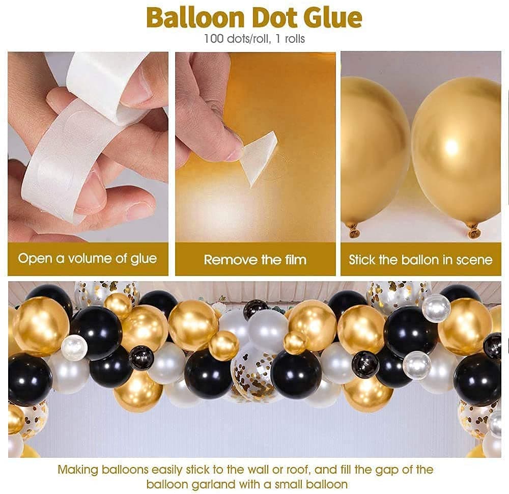 Balloonistics Black Happy Birthday Decoration Kit – Balloons, Banner & Party Supplies for Stylish Black Theme Birthday Celebration thumbnail 8