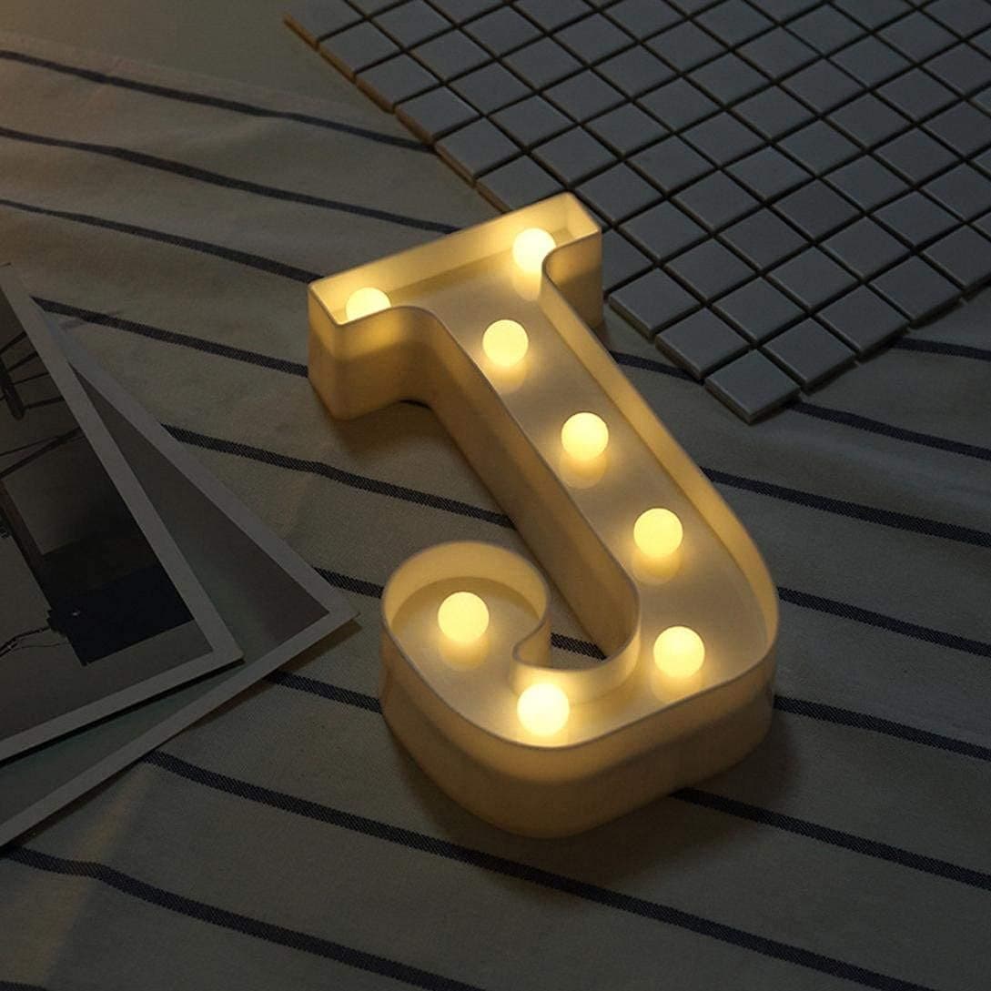 Balloonistics LED Marquee Letter 'J' Light | 9-Inch Warm White Glow | Cordless Battery-Operated Standing Alphabet Sign for Birthdays, Weddings, Nurseries & Personalised Home Décor thumbnail 3