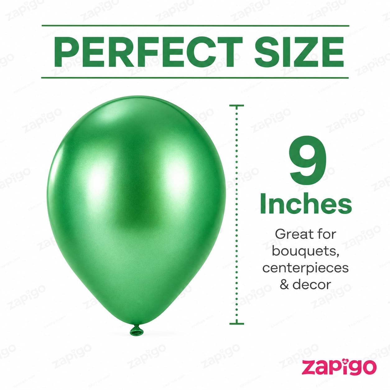 Balloonistics 25-Pack Metallic Pearl Finish Green Latex Balloons – Shiny Lush Green Balloons for Birthday, Jungle Theme, Christmas & Garden Party Decoration thumbnail 3
