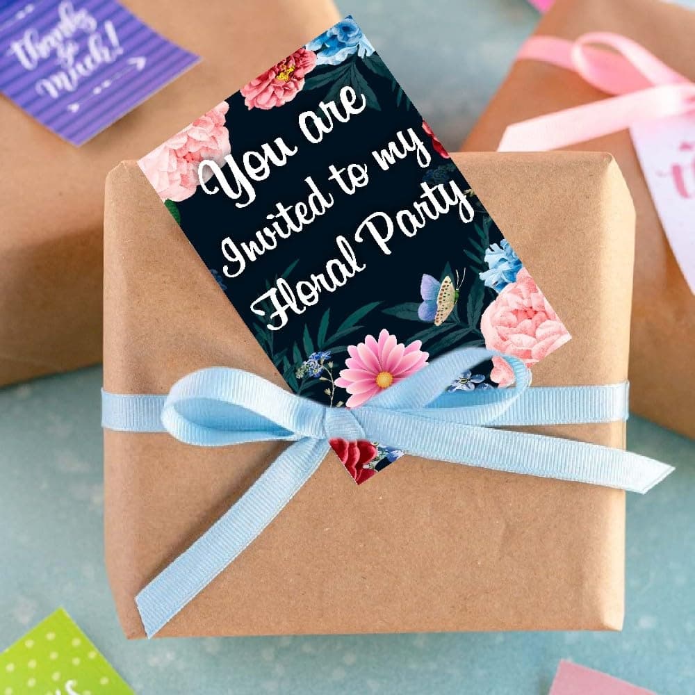 Balloonistics Floral Theme Birthday Invitation Cards (Pack of 10) with Envelopes - Double-Sided Premium Cardstock Invites for Garden Parties, Tea Parties & Spring Birthdays (Invite Cards - Pack of 10) thumbnail 3
