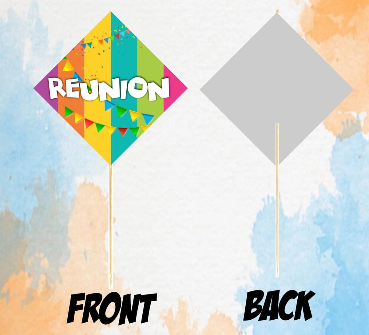 Balloonistics Reunion Theme Photo Booth Props -Premium Cardstock Signs - Family Reunion, School Class & Friends Get-Together Party Supplies - Includes Sturdy Bamboo Sticks,(Photo Props - Pack of 10) thumbnail 3