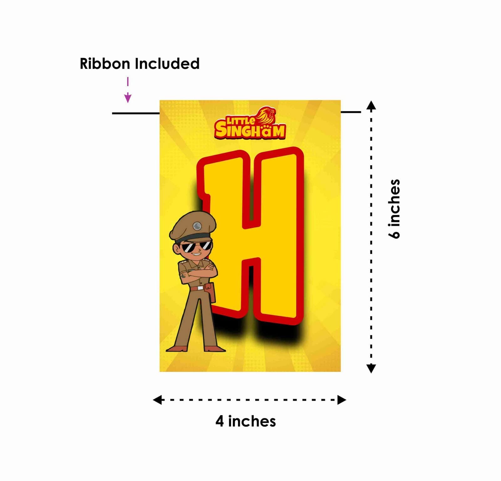 Balloonistics Little Police Singham Theme Happy Birthday Banner Party Backdrop Decorations Durable Cardstock with Ribbon Perfect for Kids Birthday (Happy Birthday Banner) thumbnail 6