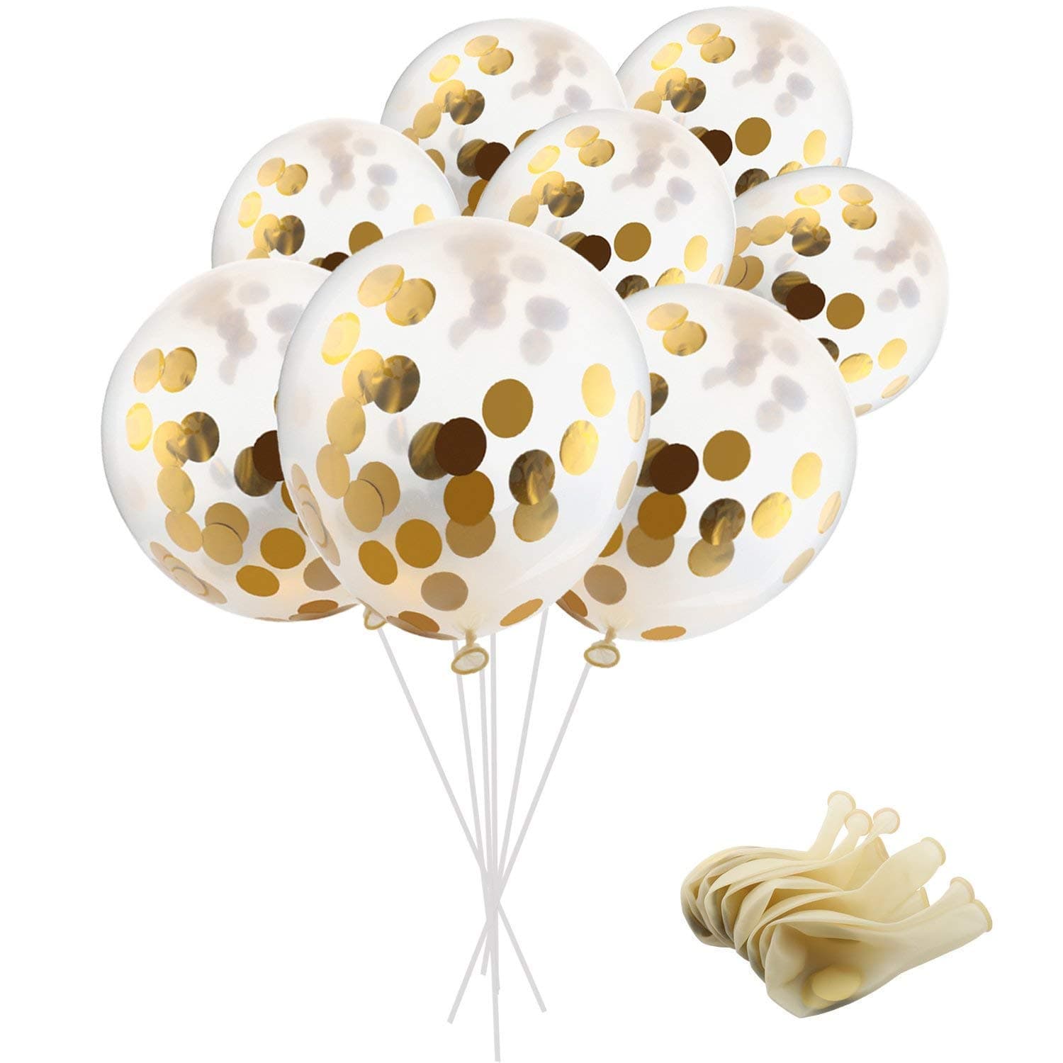 Balloonistics Gold Confetti Balloons & Pink Happy Birthday Banner Combo – Birthday Party Decoration Set thumbnail 3