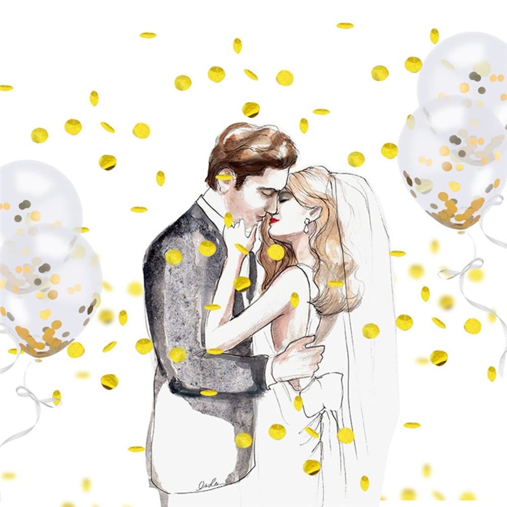 Balloonistics Gold Confetti Balloons – Pack of 20, 12 Inch Party Balloons for Birthdays, Weddings & Celebrations thumbnail 4