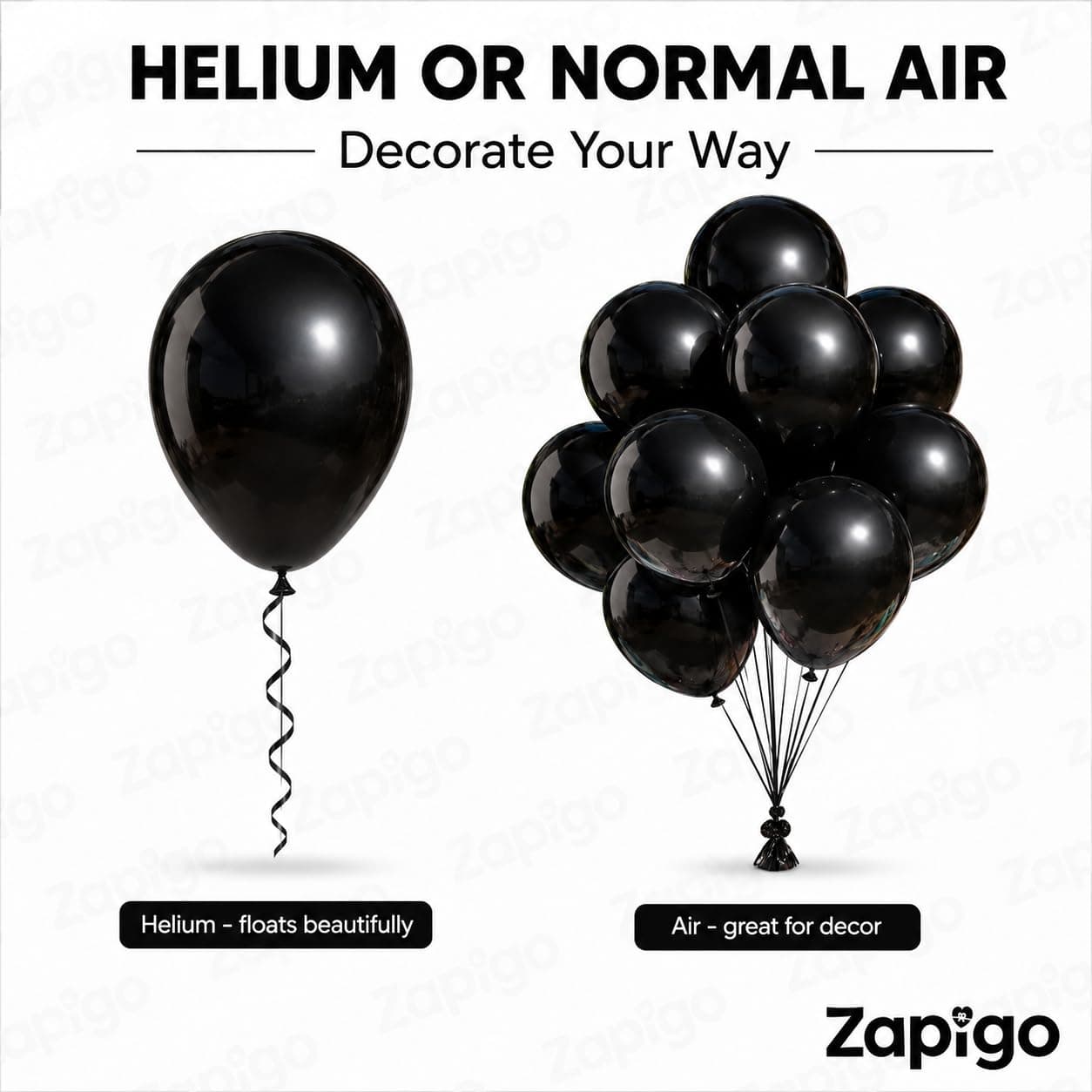 Balloonistics 25-Pack Metallic Pearl Finish Black Latex Balloons – Shiny Glossy Black Balloons for Milestone Birthday, Halloween, Bachelorette & Elegant Party Decoration thumbnail 4
