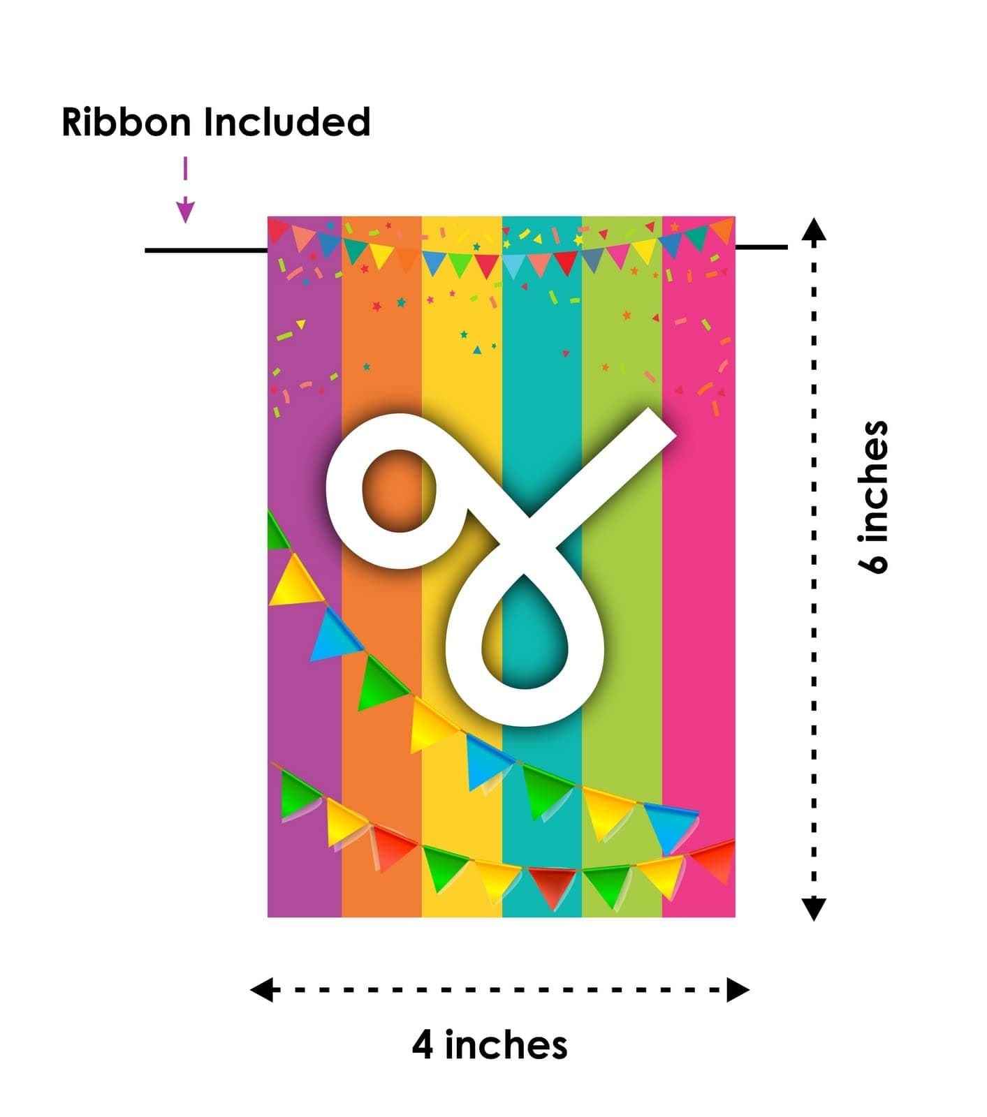 Gujarati Happy Birthday Banner Cardstock Bunting for Kids & Adults - Traditional Gujarati Theme Birthday Decorations, Cultural Backdrop thumbnail 3