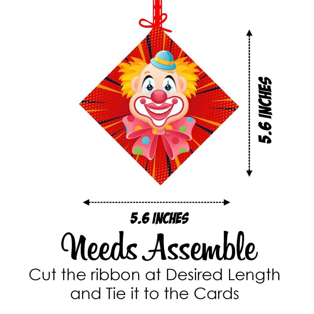 Balloonistics Joker Theme Party Hangings - Pack of 12 Grinning Villain Ceiling Decorations - Premium Cardstock Purple & Green Hanging Cutouts, Gotham City Chaos Birthday Decor for Comic Fans (Hangings - Pack of 12) thumbnail 7