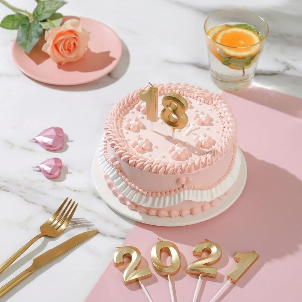Balloonistics Gold Metallic Number Candles Full Set 0-9 - 10-Piece 3D Golden Cake Toppers for Birthdays, Anniversaries, Milestone Celebrations, Party Decorations, Photo Booth Props thumbnail 5