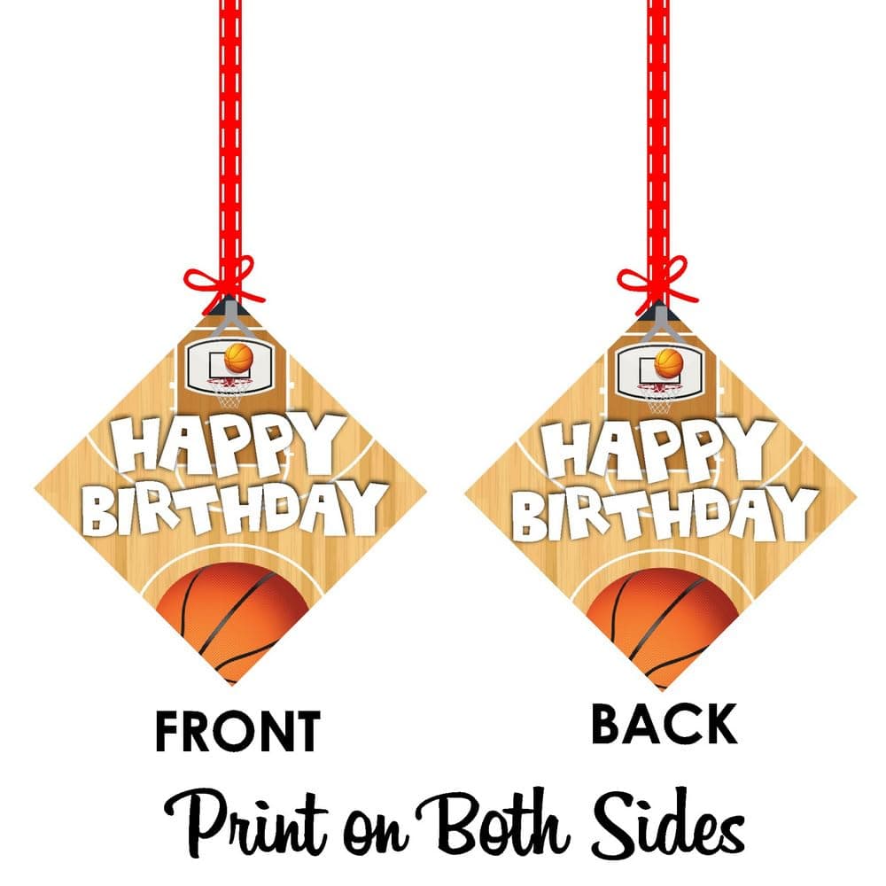 Balloonistics Basketball Theme Birthday Party Hanging Decorations Double-Sided Cardstock Ceiling Swirls Decor with Ribbons Party Supplies for Kids (Hangings - Pack of 12) thumbnail 8