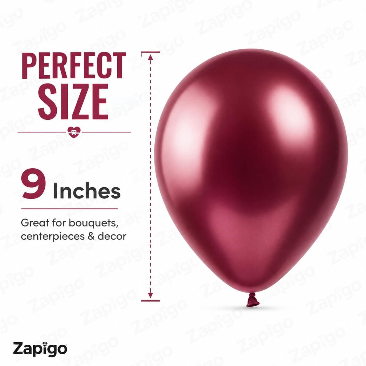 Balloonistics 25-Pack Metallic Pearl Finish Maroon Latex Balloons – Shiny Deep Red Balloons for Wedding, Anniversary, Elegant Birthday & Festive Decoration thumbnail 3