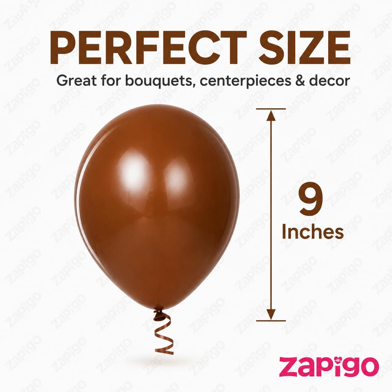 Balloonistics 10 Inch (Pack Of 50) Balloons for Birthday Decoration, Decoration for Weddings, Engagement, Baby Shower, 1st Birthday, Anniversary Party, Birthday Party supplies (Brown) thumbnail 3
